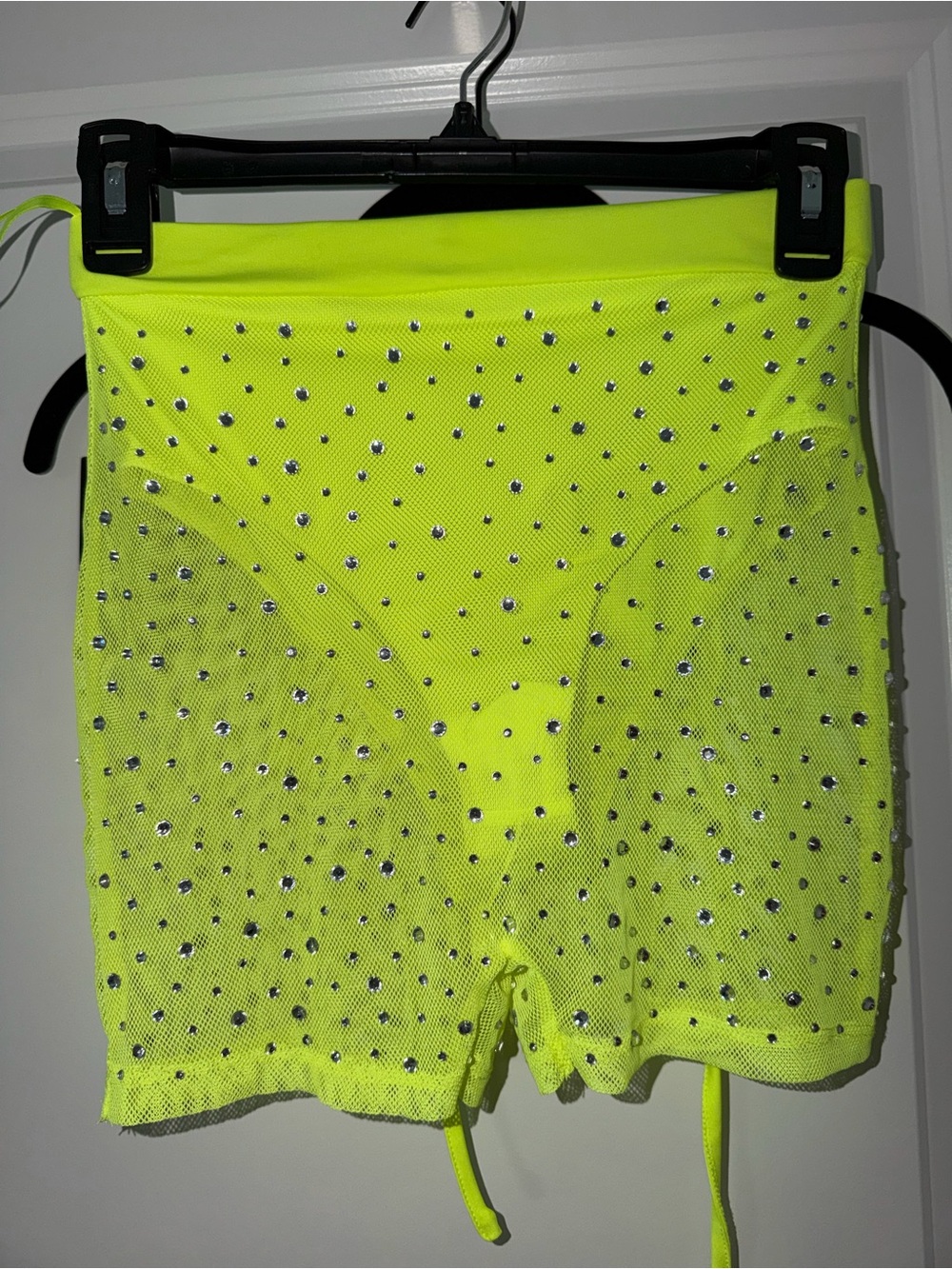 Neon Yellow Rhinestone Sunsuit Set - Picture 4 of 4
